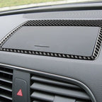 Carbon Fiber Car Navigation Frame Decorative Sticker for Audi Q3 2013-2018,Left and Right Drive Universal, Navigation Frame