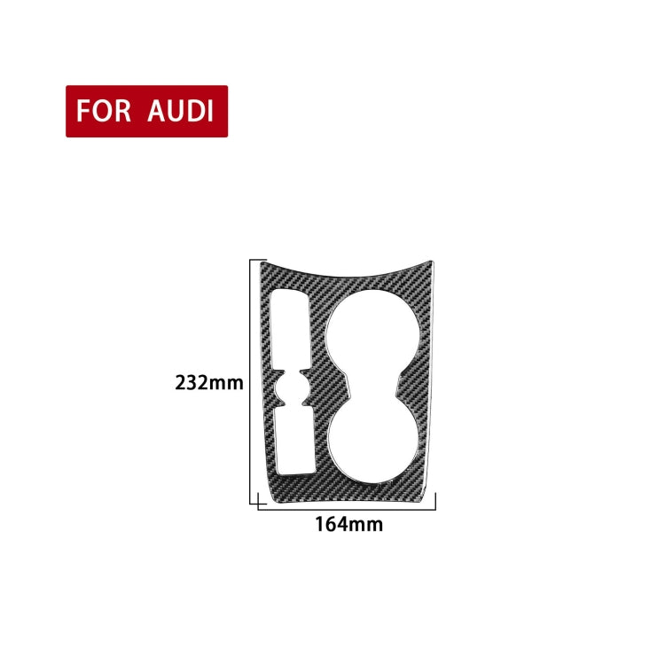 Carbon Fiber Car Water Cup Panel Decorative Sticker for Audi Q3 2013-2018,Left Drive, Water Cup Panel,Left Drive