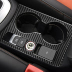 Carbon Fiber Car Water Cup Panel Decorative Sticker for Audi Q3 2013-2018,Left Drive, Water Cup Panel,Left Drive