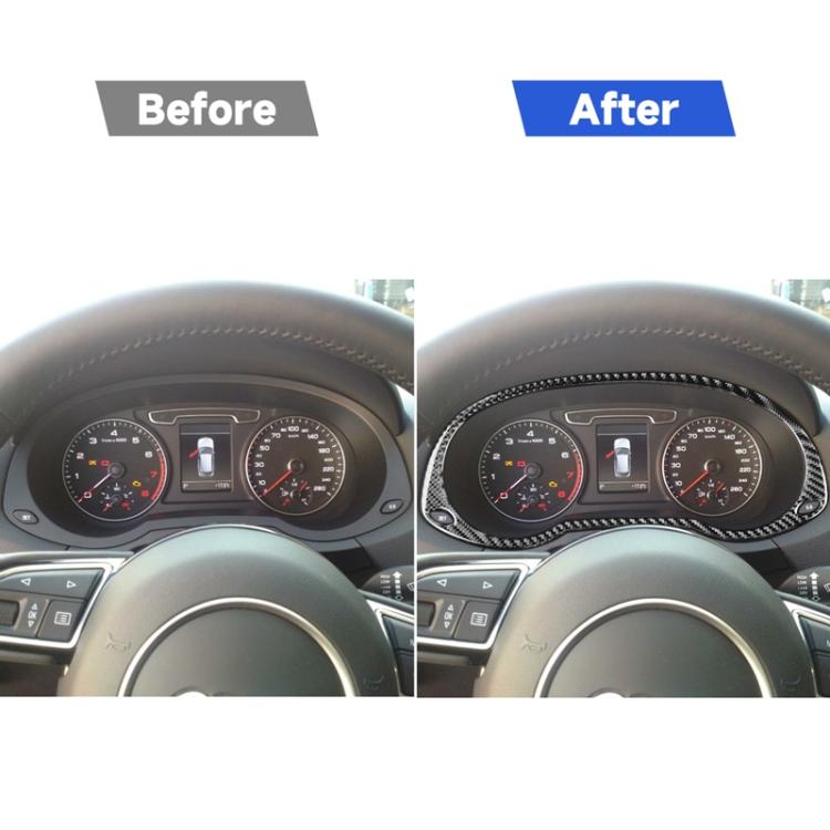 Carbon Fiber Car Dashboard Frame Decorative Sticker for Audi Q3 2013-2018,Left and Right Drive Universal, Dashboard Frame