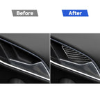 4 PCS / Set Carbon Fiber Car Inner Door Bowl Decorative Sticker for Audi Q3 2013-2018,Left and Right Drive Universal, Inner Door Bowl