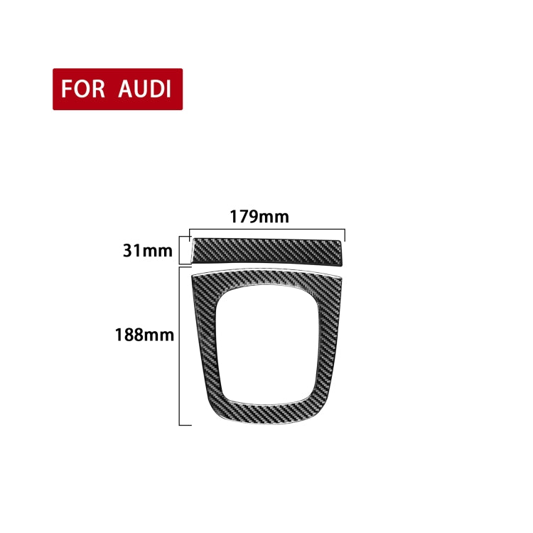 2 PCS / SetCarbon Fiber Car Gear Panel Decorative Sticker for Audi Q3 2013-2018,Left and Right Drive Universal, Gear Panel
