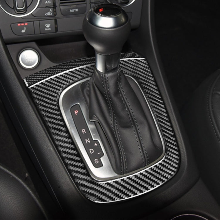 2 PCS / SetCarbon Fiber Car Gear Panel Decorative Sticker for Audi Q3 2013-2018,Left and Right Drive Universal, Gear Panel