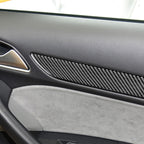 4 PCS / Set Carbon Fiber Car Interior Door Trim Decorative Sticker for Audi Q3 2013-2018,Left and Right Drive Universal, Interior Door Trim
