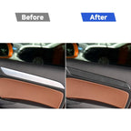 4 PCS / Set Carbon Fiber Car Interior Door Trim Decorative Sticker for Audi Q3 2013-2018,Left and Right Drive Universal, Interior Door Trim