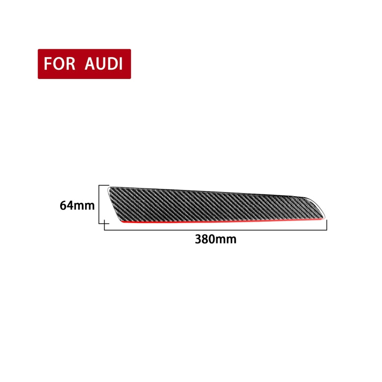 Carbon Fiber Car Co-pilot Trim Red Edge Decorative Sticker for Audi Q3 2013-2018,Left Drive, Co-pilot Trim Red Edge,Left Drive