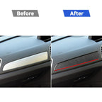 Carbon Fiber Car Co-pilot Trim Red Edge Decorative Sticker for Audi Q3 2013-2018,Right Drive, Co-pilot Trim Red Edge,Right Drive