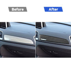 Carbon Fiber Car Co-pilot Trim with Hole Decorative Sticker for Audi Q3 2013-2018,Left Drive, Co-pilot Trim with Hole,Left Drive