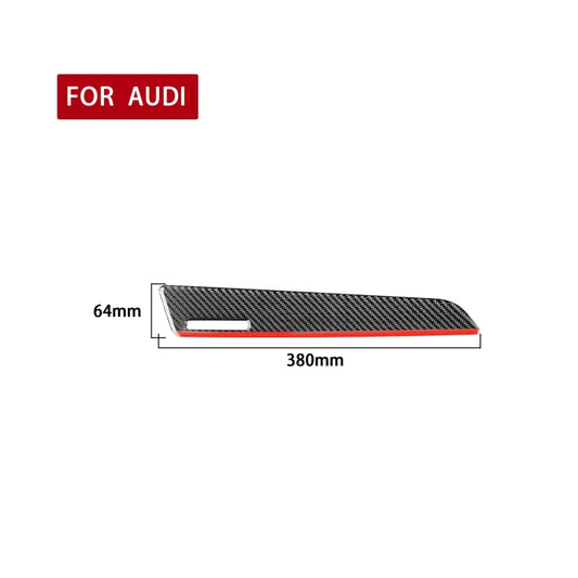 Carbon Fiber Car Co-pilot Trim Red Edge with Hole Decorative Sticker for Audi Q3 2013-2018,Left Drive, Co-pilot Trim Red Edge with Hole ,Left Drive