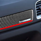 Carbon Fiber Car Co-pilot Trim Red Edge with Hole Decorative Sticker for Audi Q3 2013-2018,Right Drive, Co-pilot Trim Red Edge with Hole,Right Drive