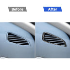2 PCS / Set Carbon Fiber Car Instrument Air Outlet Decorative Sticker for Audi Q3 2013-2018,Left and Right Drive Universal, Instrument Air Outlet