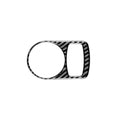 Carbon Fiber Car Headlight Switch Decorative Sticker for Audi Q3 2013-2018,Left and Right Drive Universal, Headlight Switch