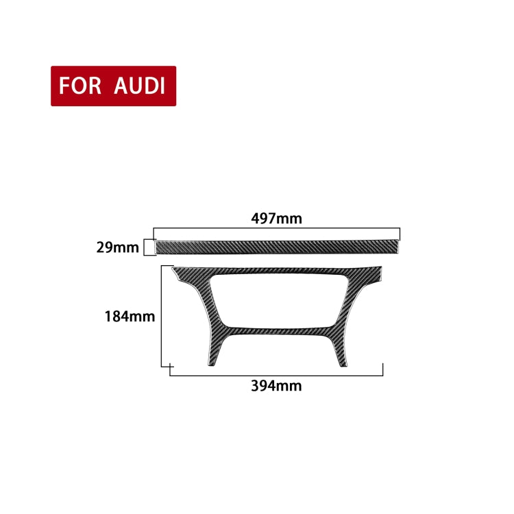 2 PCS / Set Carbon Fiber Car Central Control CD Outside Frame Decorative Sticker for Audi Q3 2013-2018,Left Drive, Central Control CD Outside Frame,Left Drive