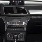 2 PCS / Set Carbon Fiber Car Central Control CD Outside Frame Decorative Sticker for Audi Q3 2013-2018,Left Drive, Central Control CD Outside Frame,Left Drive
