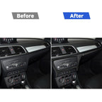 2 PCS / Set Carbon Fiber Car Central Control CD Outside Frame Decorative Sticker for Audi Q3 2013-2018,Left Drive, Central Control CD Outside Frame,Left Drive
