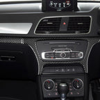 2 PCS / Set Carbon Fiber Car Central Control CD Outside Frame Decorative Sticker for Audi Q3 2013-2018,Right Drive, Central Control CD Outside Frame,Right Drive