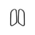 2 PCS / Set Carbon Fiber Car Inner Door Handle Decorative Sticker for Volkswagen Scirocco 2009-2016,Left and Right Drive Universal, Inner Door Handle