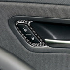 2 PCS / Set Carbon Fiber Car Door Lock Frame Decorative Sticker for Volkswagen Scirocco 2009-2016,Right Drive, Door Lock Frame ,Right Drive
