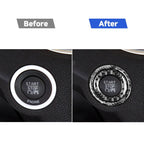 2 PCS / Set Carbon Fiber Car Ignition Switch Decorative Sticker for Dodge Challenger 2015 to Now, Left Driving, Ignition Switch
