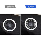 Carbon Fiber Car Ignition Switch Inside Decorative Sticker for Dodge Challenger 2015 to Now, Left Driving, Ignition Switch Inside