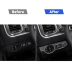 Carbon Fiber Car Headlight Switch Panel Decorative Sticker for Dodge Challenger 2015 to Now, Left Driving, Headlight Switch Panel