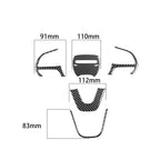 5 PCS / Set Carbon Fiber Car Steering Wheel Decorative Sticker for Dodge Challenger 2015 to Now, Left Driving, Steering Wheel