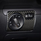 Carbon Fiber Car Headlight Switch Panel Decorative Sticker for Volkswagen Golf 6 2008-2012, Left Driving, Headlight Switch Panel, Left Driving