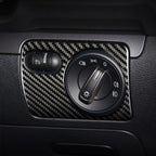 Carbon Fiber Car Headlight Switch Panel Decorative Sticker for Volkswagen Golf 6 2008-2012, Right Driving, Headlight Switch Panel, Right Driving