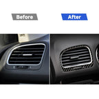Carbon Fiber Car Left Right Air Outlet Decorative Sticker for Volkswagen Golf 6 2008-2012, Left Right Air Outlet