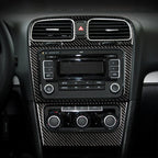 Carbon Fiber Car Air Conditioning Panel Decorative Sticker for Volkswagen Golf 6 2008-2012, Air Conditioning Panel