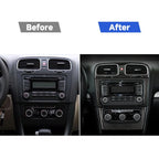 Carbon Fiber Car Air Conditioning Panel Decorative Sticker for Volkswagen Golf 6 2008-2012, Air Conditioning Panel
