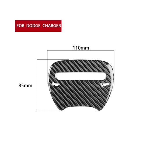 Carbon Fiber Car Steering Wheel Logo Decorative Sticker for Dodge Challenger 2015 to Now, Left Driving, Steering Wheel Logo
