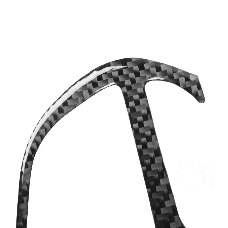 3 PCS / Set Carbon Fiber Car Steering Wheel Button Frame Decorative Sticker for Dodge Challenger 2015 and Above, Left Driving, Steering Wheel Button Frame