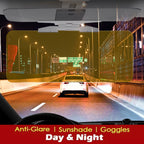 Car Buttons Day Night 2 in 1 Dazzling Goggle Sunshade, Buttons