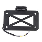 Motorcycle American Cruise Retro License Plate Holder with Light, License Plate Holder