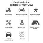 Motorcycle Super Waterproof Multi-Mode Strobe Light with Wireless Remote Control, Multi-Mode Strobe Light w