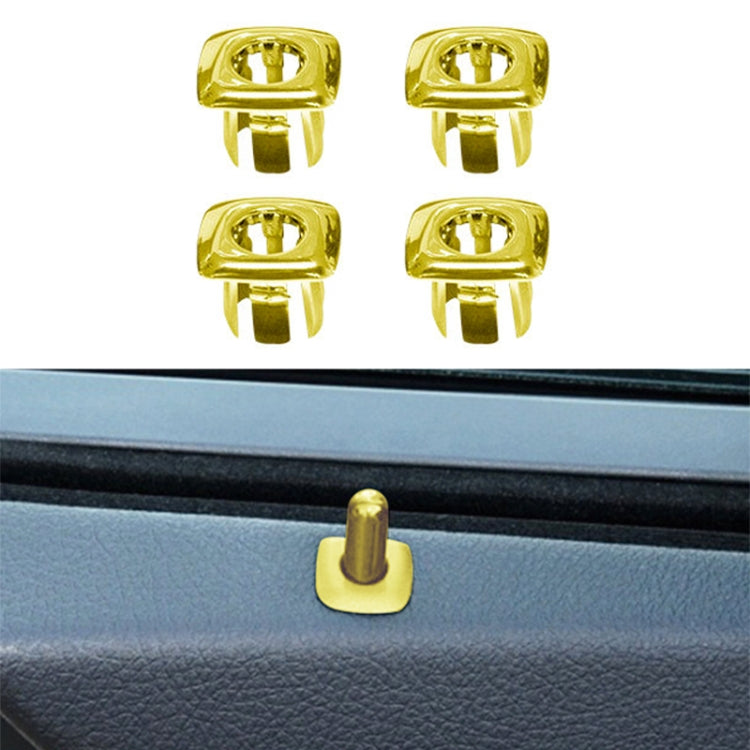 For BMW 5 Series 2011-2017 4 in 1 Car Interior Door Window Trim Panel Locking Knob Button Cover 5142 9171 769, Gold, Blue, Red, Silver