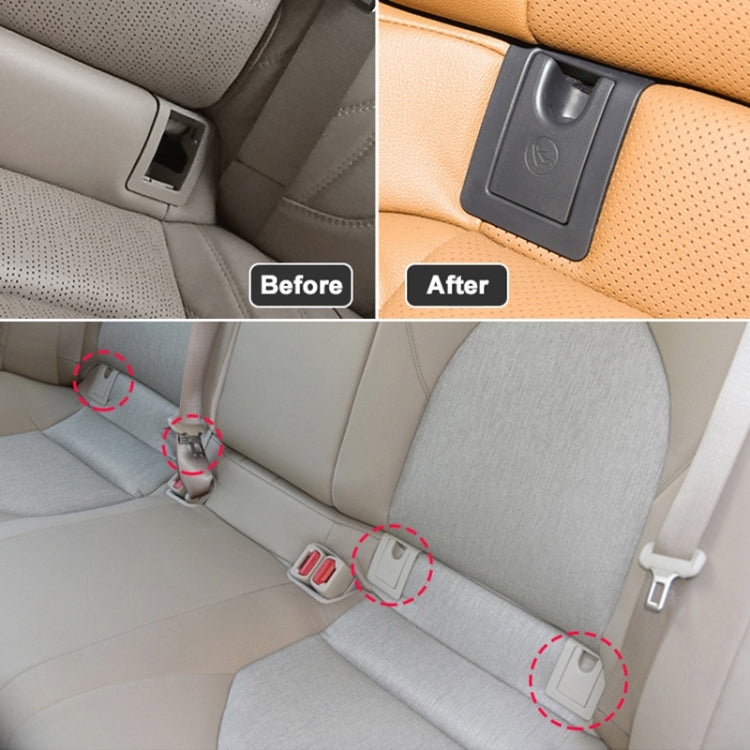 For Toyota Camry 2017- Car Rear Child ISOFIX Switch Seat Safety Cover 2059200513, ISOFIX Cover (Black), ISOFIX Cover (Beige)