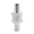 Car 12mm Aluminium Alloy Fuel Petrol One Way Non Return Check Valve, 12mm Silver