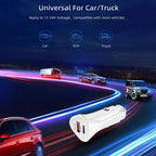 PD + QC3.0 Car 2 in 1 Triangle Fast Charger Car Cigarette Lighter, Car Triangle Charger