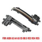 1 Pair For Audi A4 B8.5 Car Dynamic LED Turn Signal Light Rearview Mirror Flasher Water Blinker, For Audi A4 B8.5