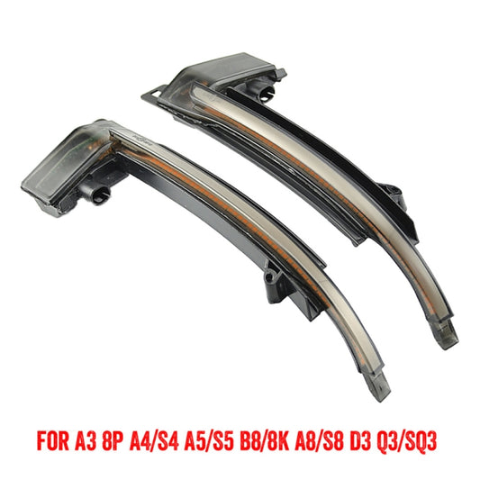 1 Pair For Audi A4 B8 Car Dynamic LED Turn Signal Light Rearview Mirror Flasher Water Blinker, For Audi A4 B8