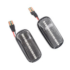 2pcs For Honda Civic 2001-2015 Car Dynamic LED Fender Side Light 34301-S5H-T02, For Honda Civic 2001-2015 (Transparent), For Honda Civic 2001-2015 (Transparent Black)