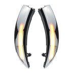 1 Pair For Ford Fiesta 2008-2017 Car Dynamic LED Turn Signal Light Rearview Mirror Flasher Water Blinker, For Ford Fiesta 2008-2017 (Transparent Black)