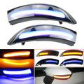 1 Pair For Ford Fiesta 2008-2017 Car Dynamic LED Turn Signal Light Rearview Mirror Flasher Water Blinker, For Ford Fiesta 2008-2017  (Blue)