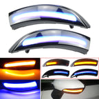 1 Pair For Ford Fiesta 2008-2017 Car Dynamic LED Turn Signal Light Rearview Mirror Flasher Water Blinker, For Ford Fiesta 2008-2017  (Blue)