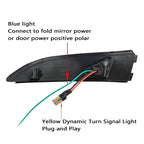 1 Pair For Ford Fiesta 2008-2017 Car Dynamic LED Turn Signal Light Rearview Mirror Flasher Water Blinker, For Ford Fiesta 2008-2017  (Blue)