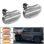 2pcs For Suzuki Jimny JB64W 2018/07- Car Dynamic LED Fender Side Light, For Suzuki Jimny JB64W 2018/07- (Transparent), For Suzuki Jimny JB64W 2018/07- (Transparent Black)