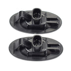 2pcs For Mazda 2 DY 2003-2007 Car Dynamic LED Fender Side Light, For Mazda 2 DY 2003-2007 (Transparent Black)