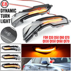 1 Pair For Infiniti Q30 2016-2019 Car Dynamic LED Turn Signal Light Rearview Mirror Flasher Water Blinker, For Infiniti Q30 2016-2019